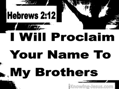 Hebrews 2:12 Proclaim Your Name To My Brothers (black)